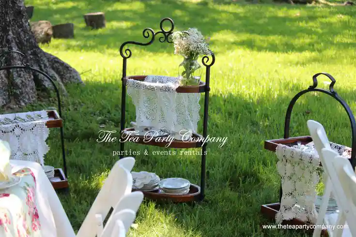 Afternoon Bridal Shower Tea Party Afernoon Tea Party Set Up Tiered Food Stands