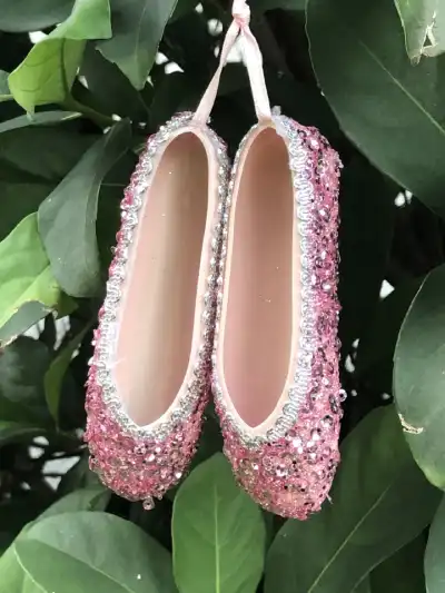 ballerina theme party | The Tea Party Company pink glitter ballerina shoes