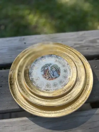 dinner plates rentals | The Tea Party Company dinner plates rental collection gold the tea party company tampa 1