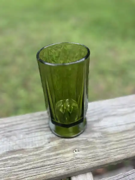 glassware rentals | The Tea Party Company green goblet wine glass