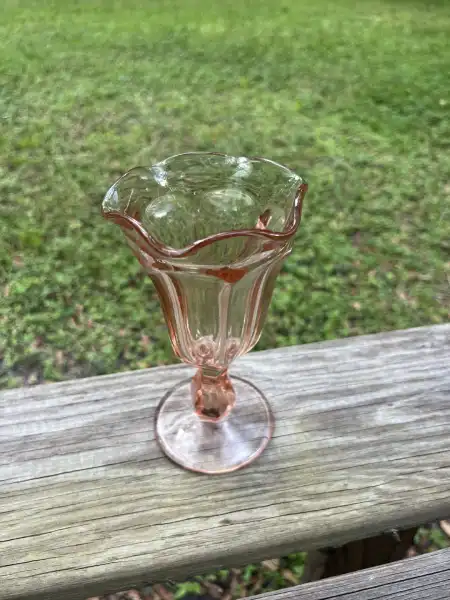 glassware rentals | The Tea Party Company pink water goblet