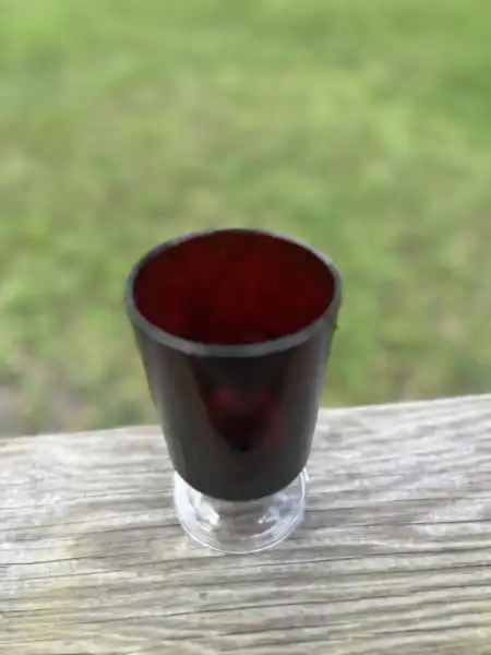 glassware rentals | The Tea Party Company red vintage water goblet