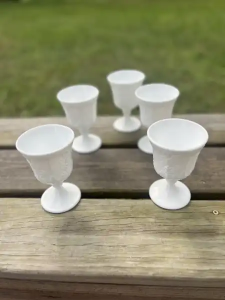 glassware rentals | The Tea Party Company 5 milk glass water goblet