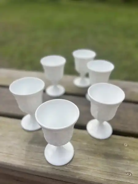glassware rentals | The Tea Party Company 6 milk glass water goblet