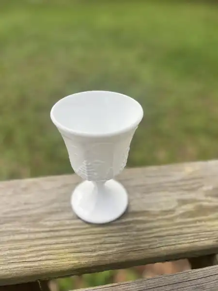 glassware rentals | The Tea Party Company milk glass water goblet