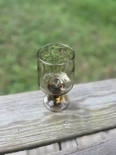 glassware rentals | The Tea Party Company smokey brown water goblet