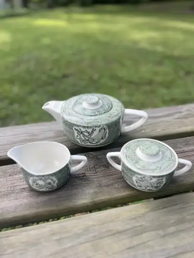 matching tea sets | The Tea Party Company Teapot & Lid
The Old Curiosity Shop (Green) Teapot, Creamer and Sugar Set