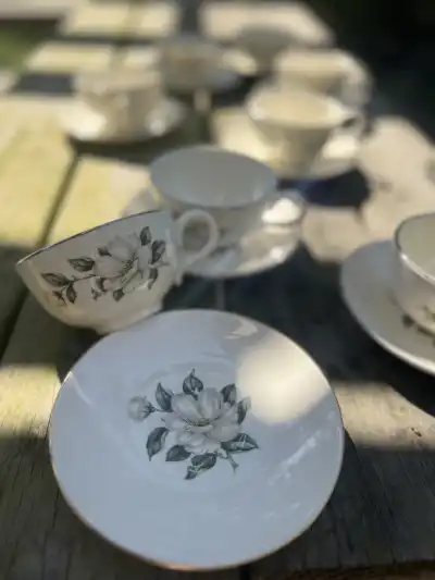 matching-tea-cups-and-saucers | The Tea Party Company match china collection teacups saucers vintage the tea party company tampa 2