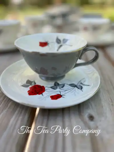 matching-tea-cups-and-saucers | The Tea Party Company match china collection teacups saucers vintage the tea party company tampa 6