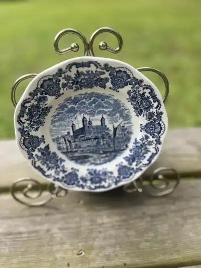 salad plates rentals | The Tea Party Company Blue Transferware Blue Willow 8" Sald r Plate.