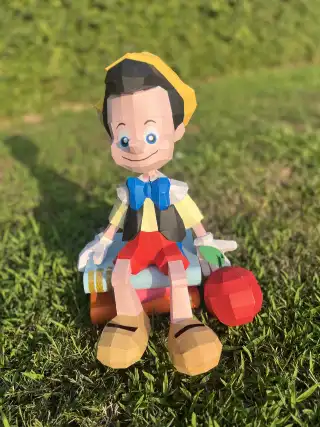 pinocchio-themed-party-the-tea-party-company 3d paper craft pinocchio