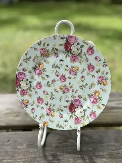 salad plates rentals | The Tea Party Company Shabby Chic Salad Plate Mint Hues.