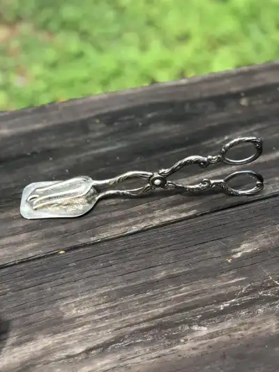 silver plated rentals | The Tea Party Company Vintage Silverplate Asparagus Tongs.