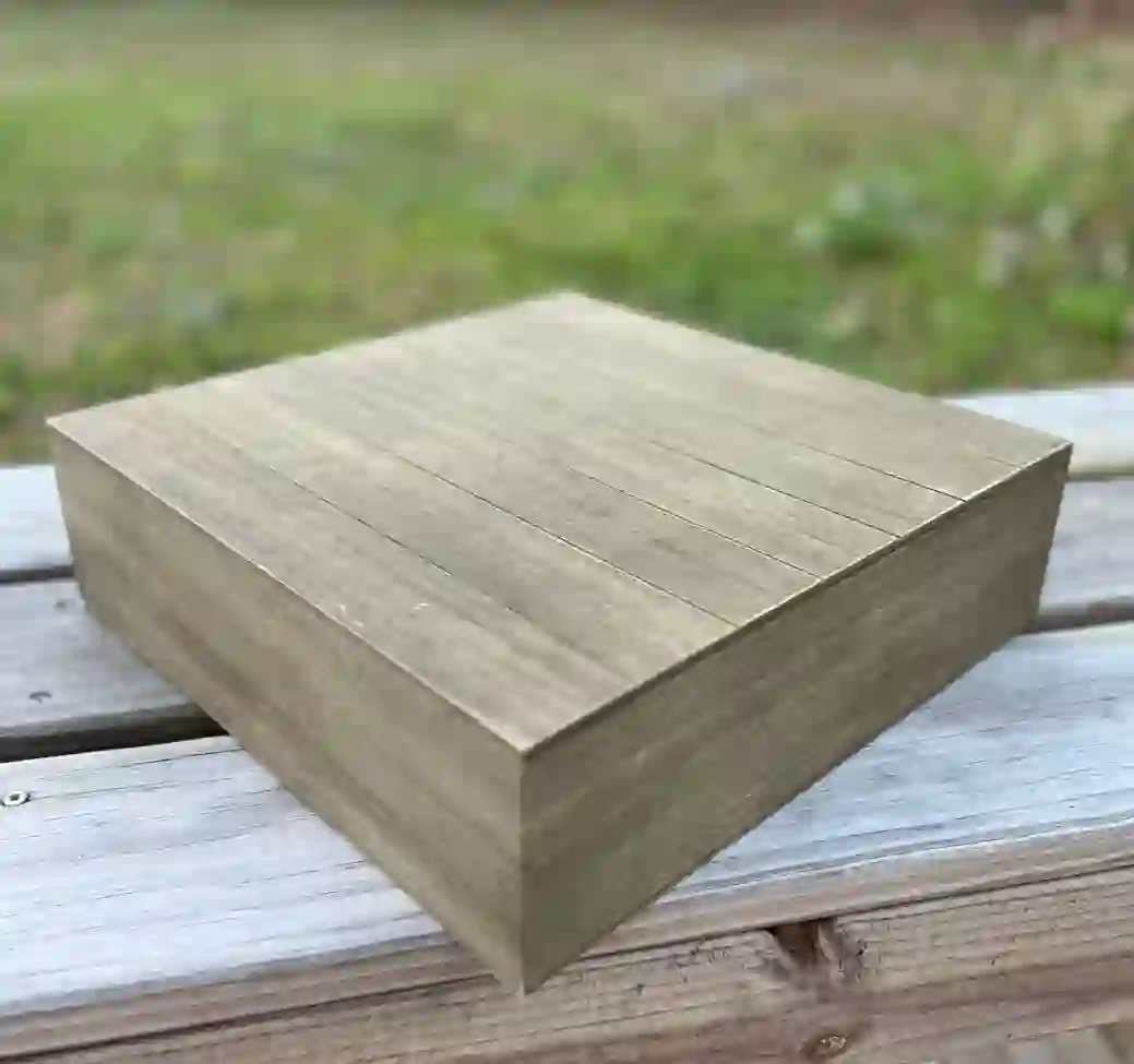 square wood  box cake stand