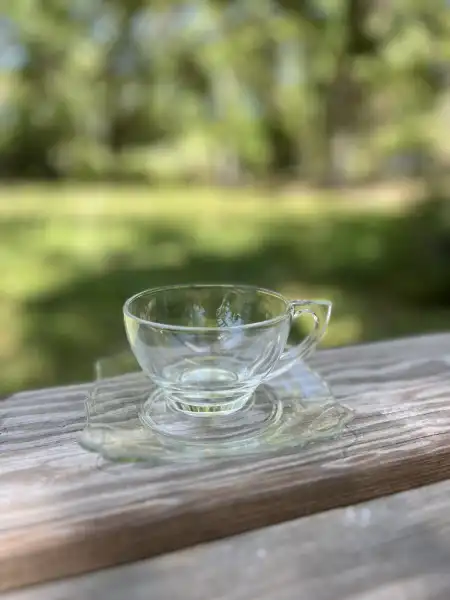 matching-tea-cups-and-saucers | The Tea Party Company transparent teacup and saucer