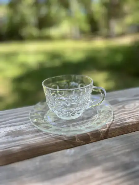 matching-tea-cups-and-saucers | The Tea Party Company transparent teacup and saucer