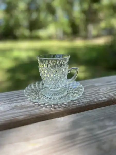 matching-tea-cups-and-saucers | The Tea Party Company transparent teacup and saucer
