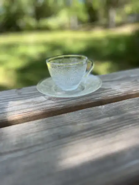 matching-tea-cups-and-saucers | The Tea Party Company transparent teacup and saucer