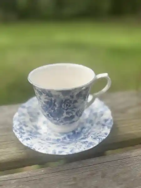 matching-tea-cups-and-saucers | The Tea Party Company blue and white teacup set