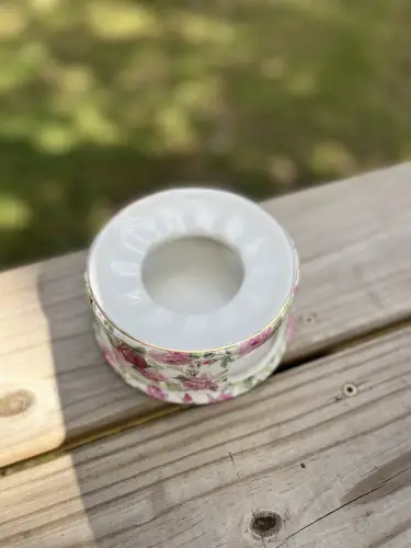 teapot warmer porcelain flowers motif