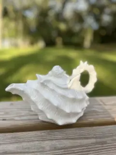 mismatch tea pots rentals | The Tea Party Company White Conch Decorative Teapot